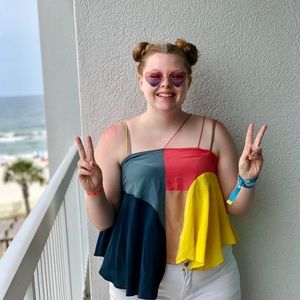 Colorful Anthropologie Top